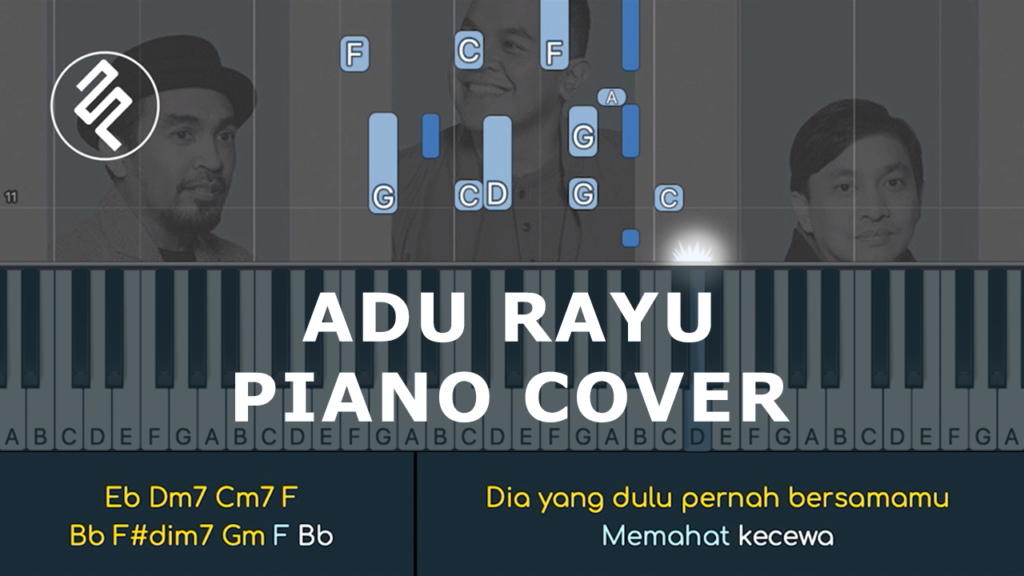 Yovie Tulus Glenn - Adu Rayu Piano Cover - Chord Lirik Kunci Tutorial